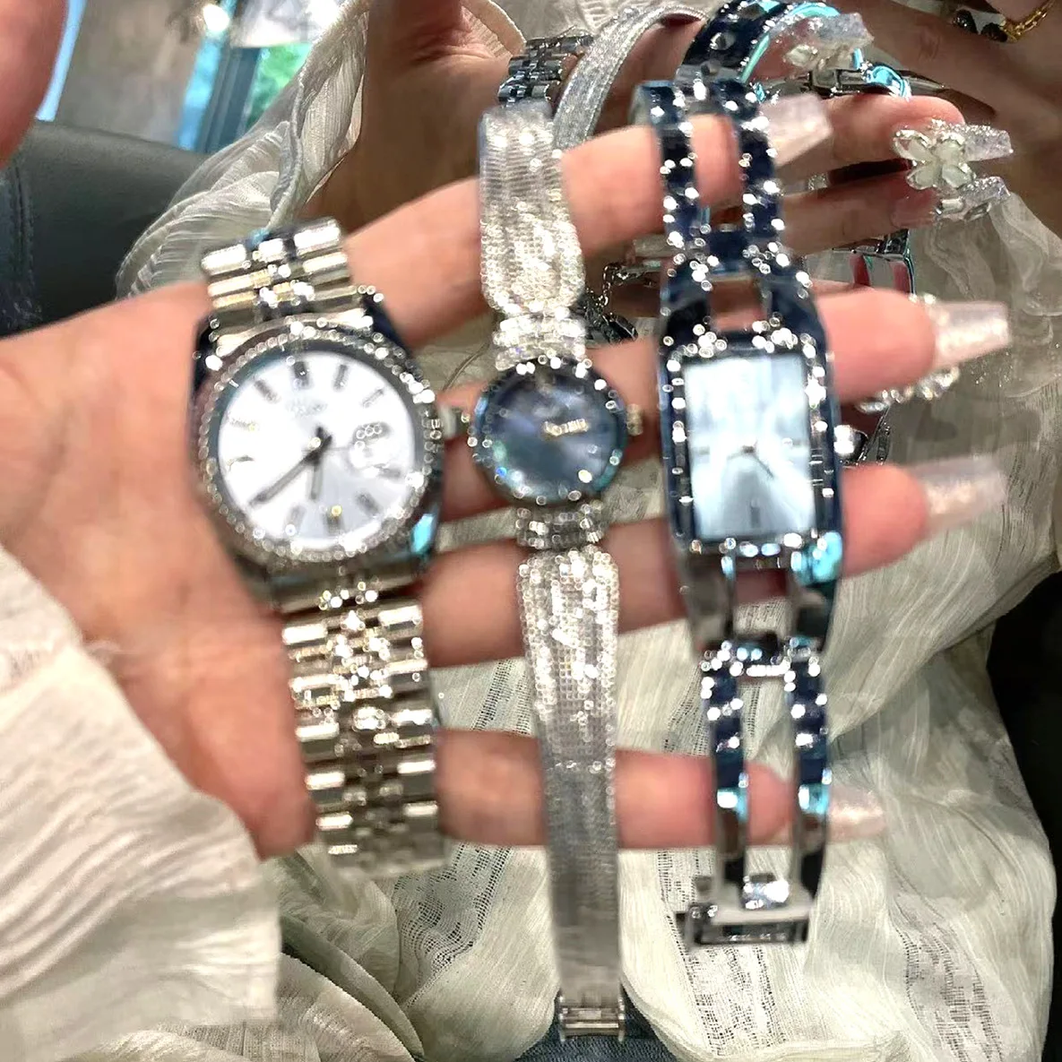 ساعة كوارتز كلاسيكية متعددة الاستخدامات بتقويم كلاسيكي للسيدات، مجموعة من الساعات الراقية، ساعة يد نسائية من الفولاذ المقاوم للصدأ. #4