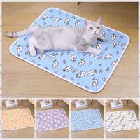 Pet Dog Bed Mats Cartoon Dog Cooling Mat Non-slip Latex Cotton Pet Ice Pad Soft Pet Cool Mat Bed for Dogs Cats Rabbits