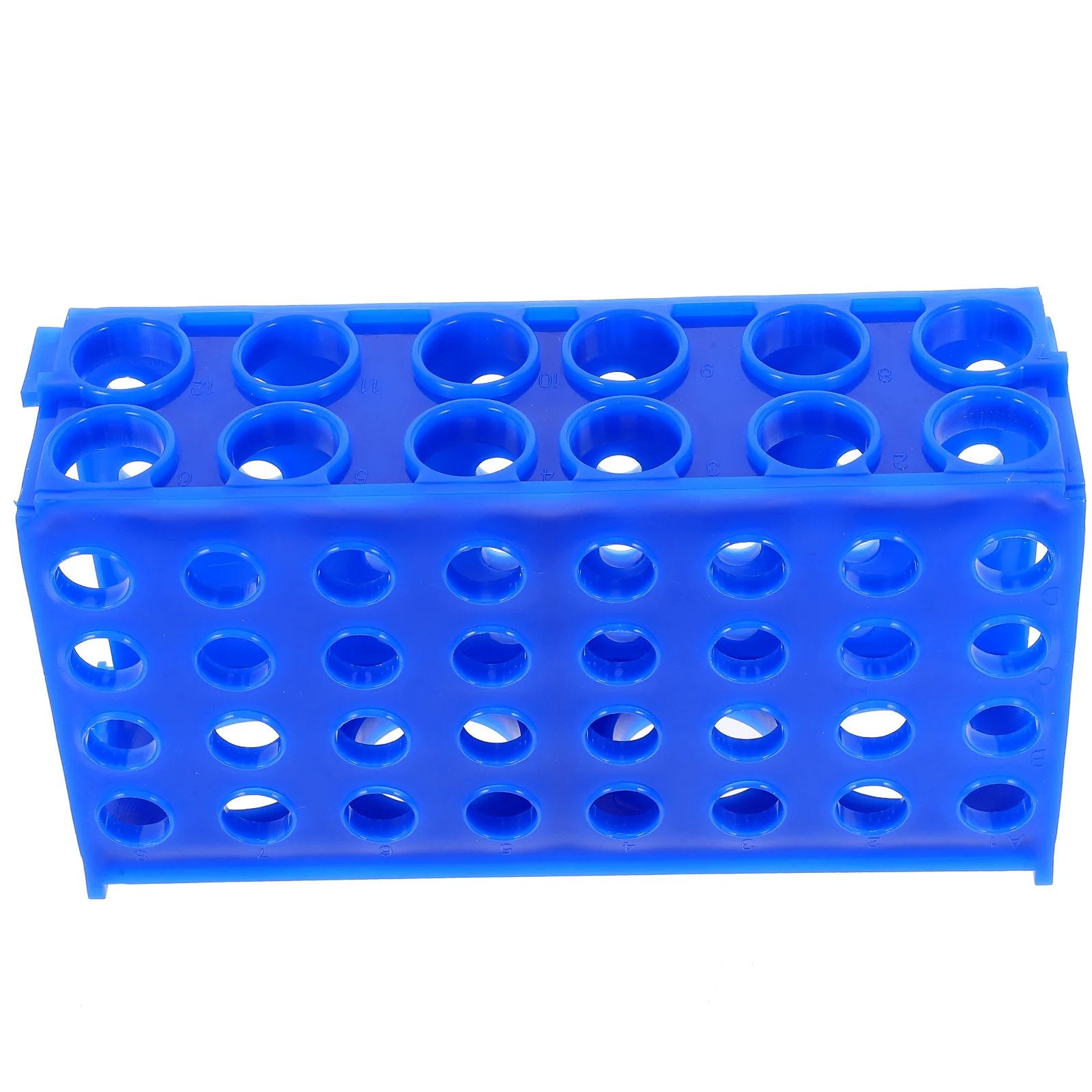 Tubos de ensaio de rack de tubo de centrífuga, exibição de armazenamento de amostragem, azul celeste para organizador de laboratório