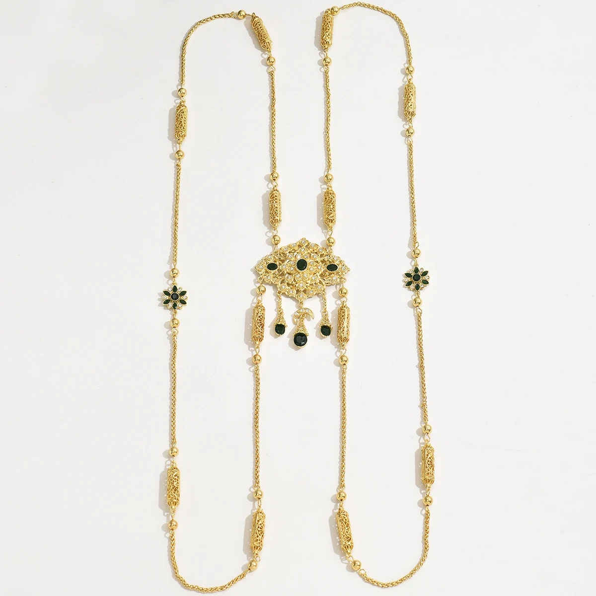 Fashion Classic Morocco Jewelry Bride Shoulder Chain For Women Gold Color Arabic Caftan Abaya Chest Decoration Braces Body Chain image 3