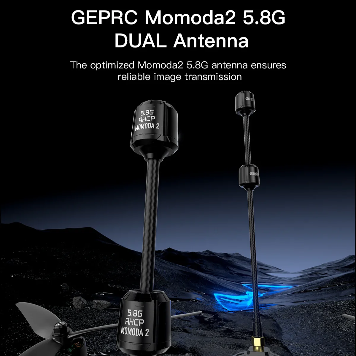 GEPRC Momoda2 5.8G Dual Antenna 5.65GHz SMA Dual Core RF Ultra Low VSWR DIY RC FPV Four Helicopter Drone Freestyle Accessories