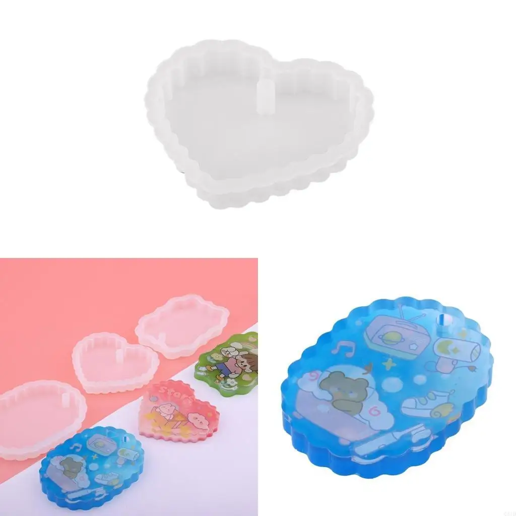 

Circle Heart Oval Listing Silicone Mold Epoxy Jewelry Mold Resin Casting Pendant Mold Suitable for Diy Crafts Home Decor