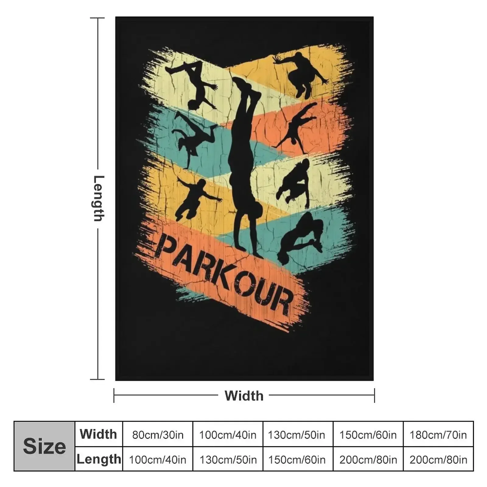 Parkour Retro Freerunning Throw Blanket Luxury St Shaggy Blankets