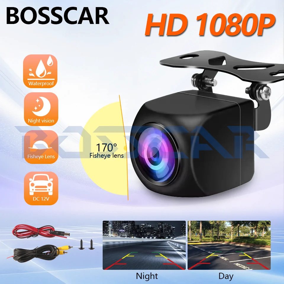 Universal AHD 170° Wide-angle Reverse Camera Fisheye Lens 720/1080P Car Vehicle Starlight Night Vision HD Rear View Reversing