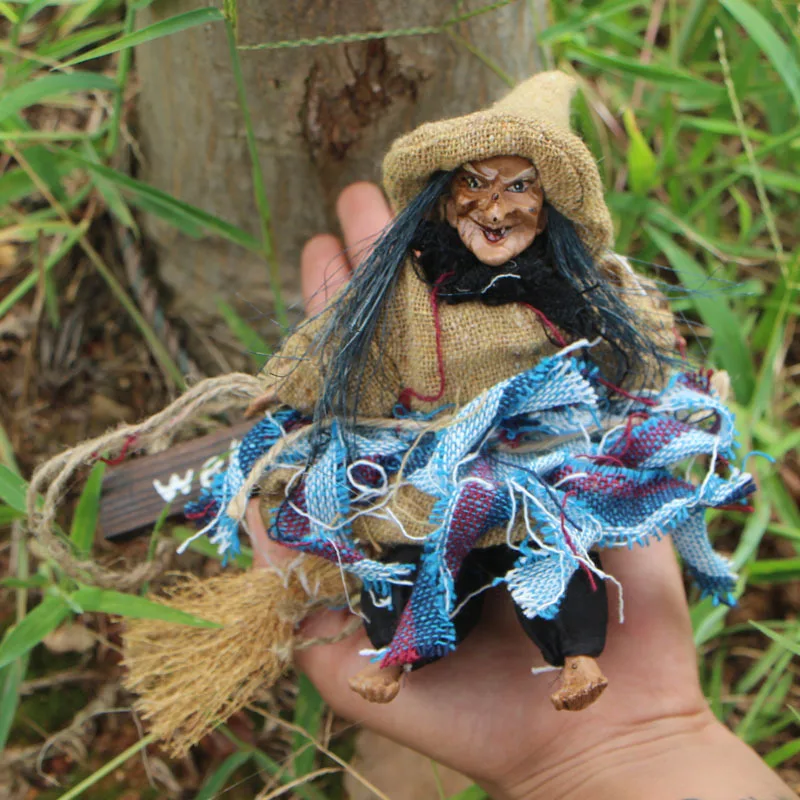 

Halloween Witch Broom Door Hanging Bar KVT Shopping Mall Party Scene Decoration Door Pendant