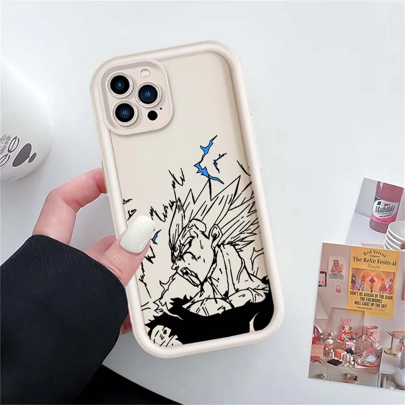 Casing Handphone Art D-Dragon Balls Vegeta Comic Untuk Apple iPhone 17 16 15 14 13 12 11 Plus Pro Max Eye Ladder