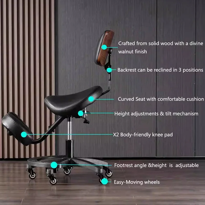 Ergonomic Office Chairs Saddle Computer Chair Comfortable Work Chair with Wheels Adjustable Sitting Posture Kneeling Chairs