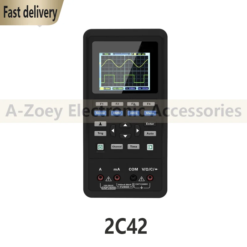 New Original 2C42 LCD Display Multimeter Waveform Generator Handheld USB 40Mhz 2 Channels