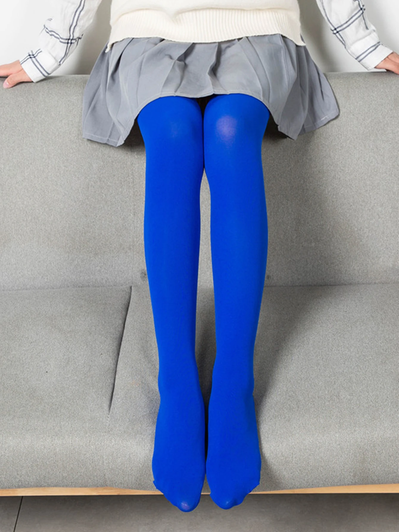 80D Bonbonfarben Damen Hochelastische Strumpfhosen Mehrfarbige Samt Sexy Nahtlose Strumpfhosen Frühling Herbst Lange Damen Mädchen Strümpfe – Detail 2