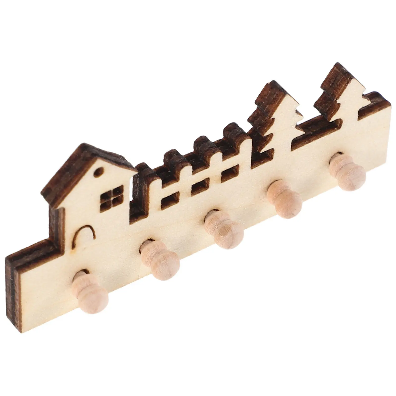 

1:12 Scale Miniature Dollhouse Furniture Set Wooden Mini Hanger Display Rack for Tiny Accessories Realistic Decor