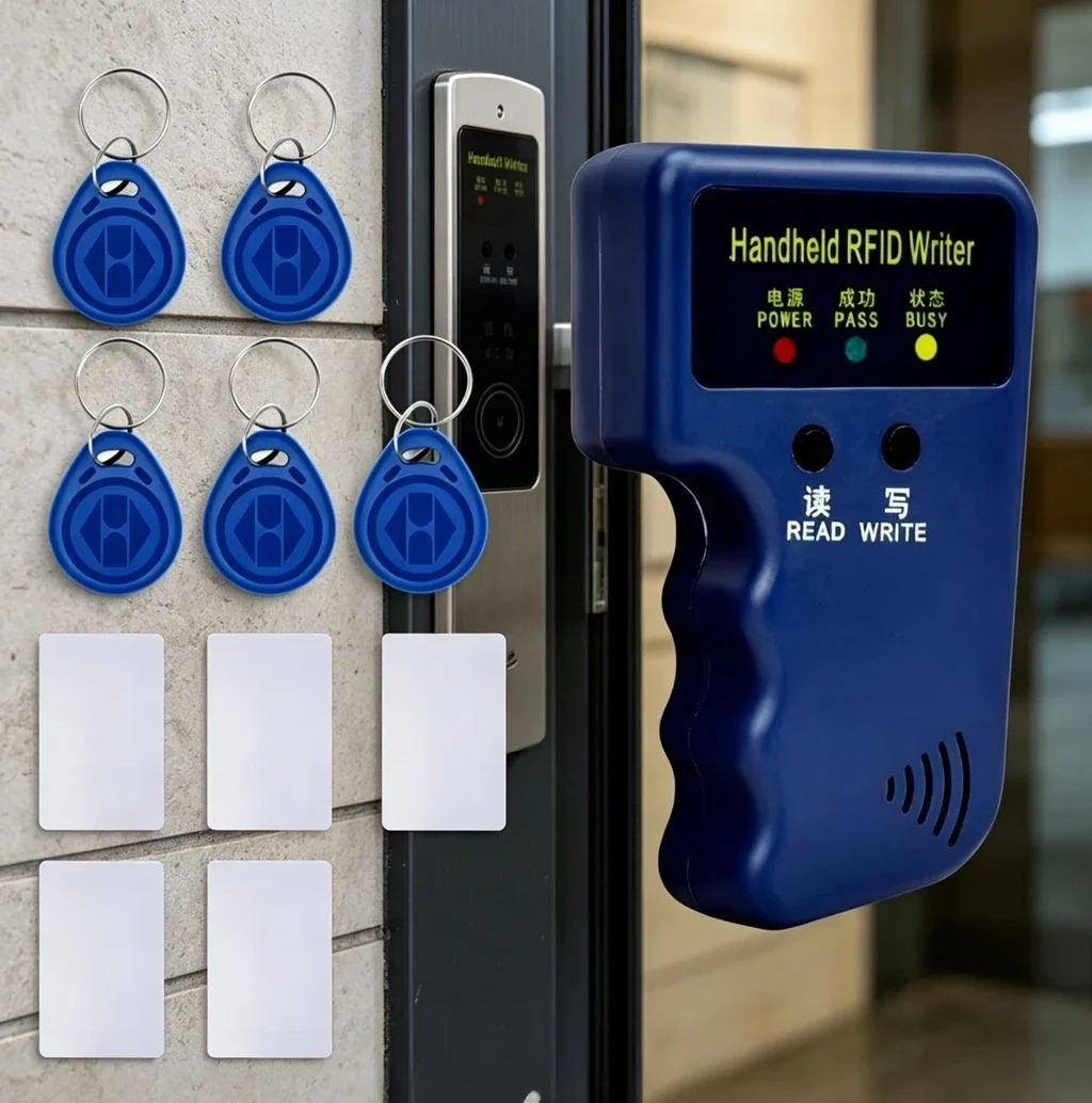 RFID Card Reader Writer 125KHz Frequency ID Tags Copier Duplicator EM4305 T5577 Key Card Keyfob Programmer Indicator