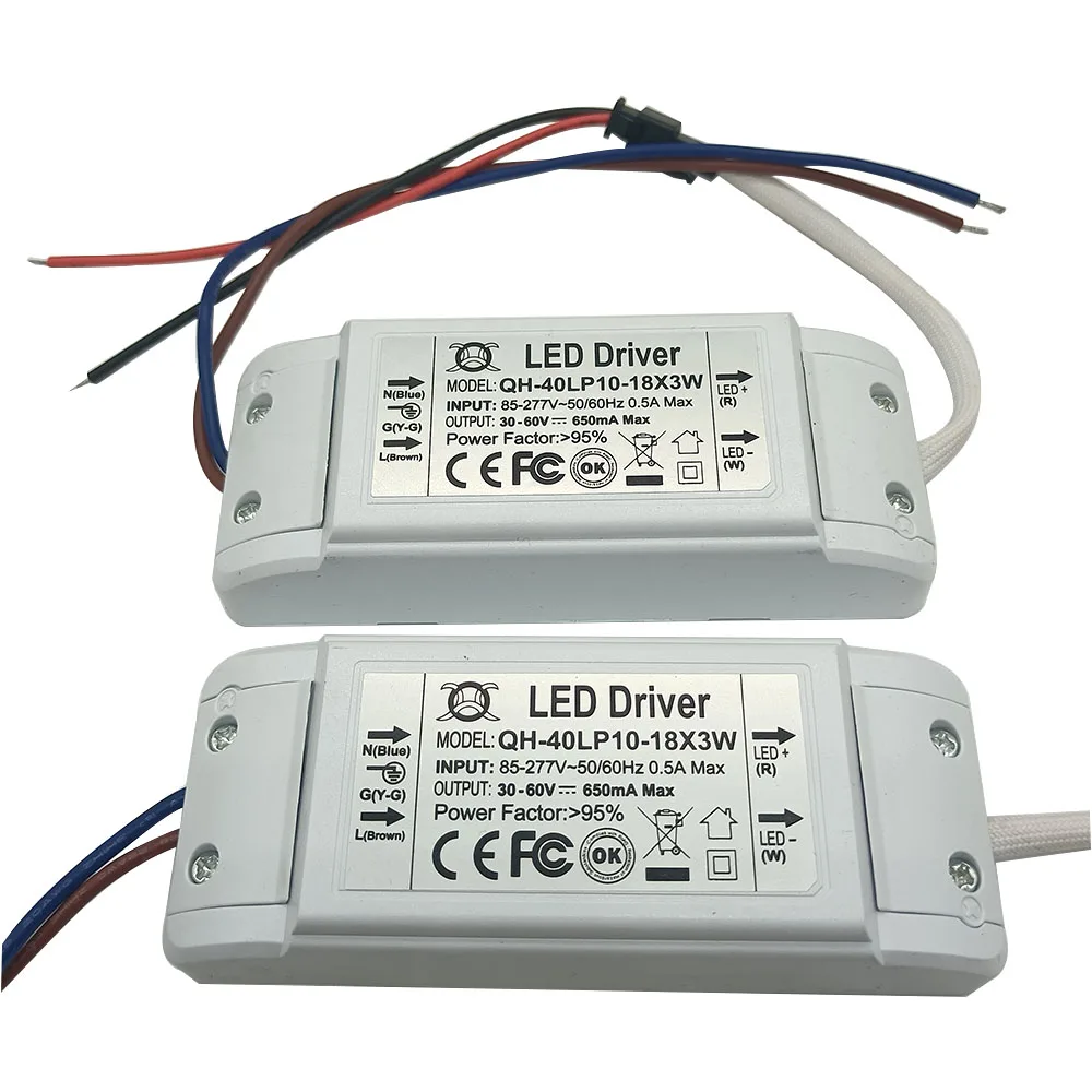 10-18x3W 650mA LED Driver 30W 40W DC30-60V High Power LED Powr Supply For Floodlight
