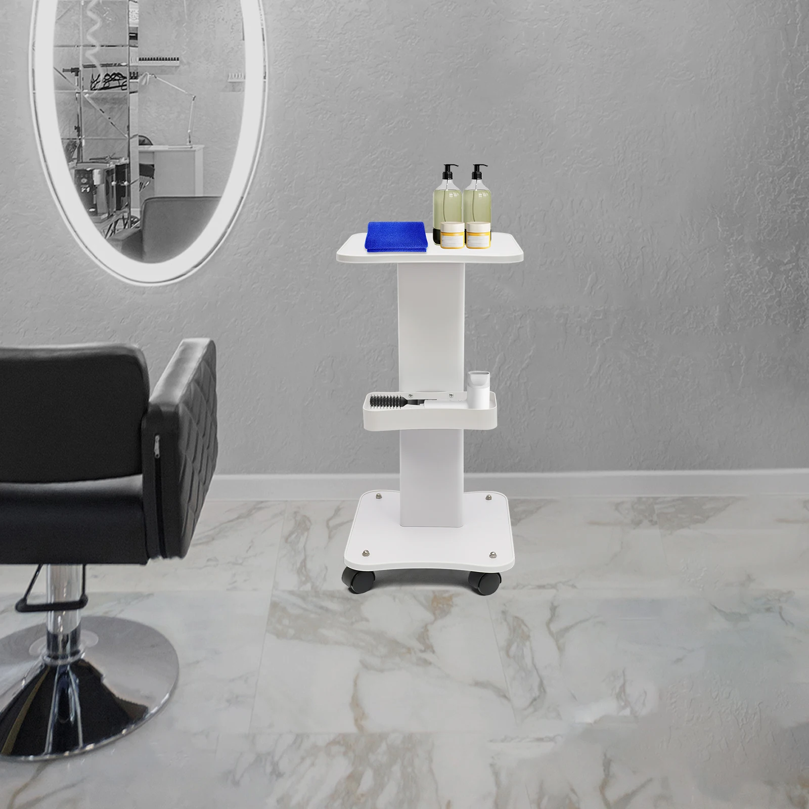 Bandeja de salón de belleza, carrito móvil, carrito de herramientas, ruedas multiusos profesionales para el hogar, carritos organizadores, rodillos de peluquería
