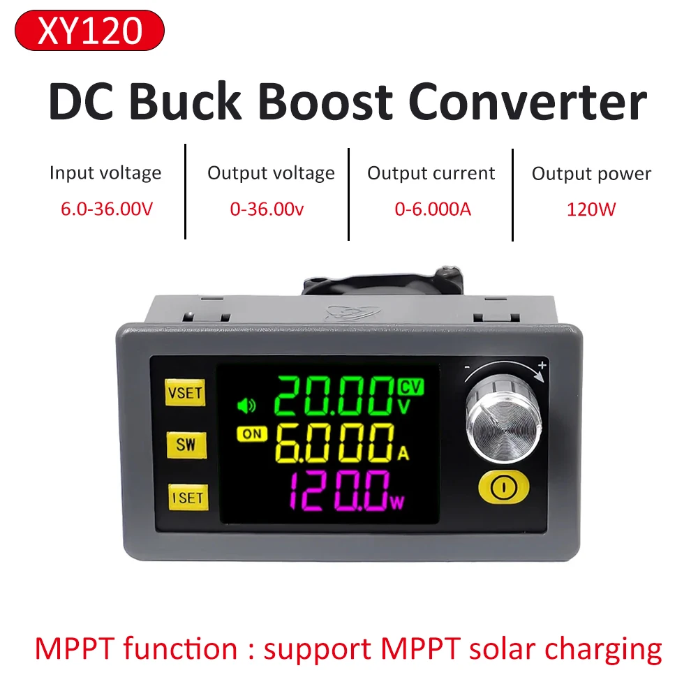

SK120 DC понижающий повышающий преобразователь 120 Вт с ЧПУ, регулируемый регулятор напряжения, источник питания, постоянное напряжение, ток, модуль солнечной зарядки