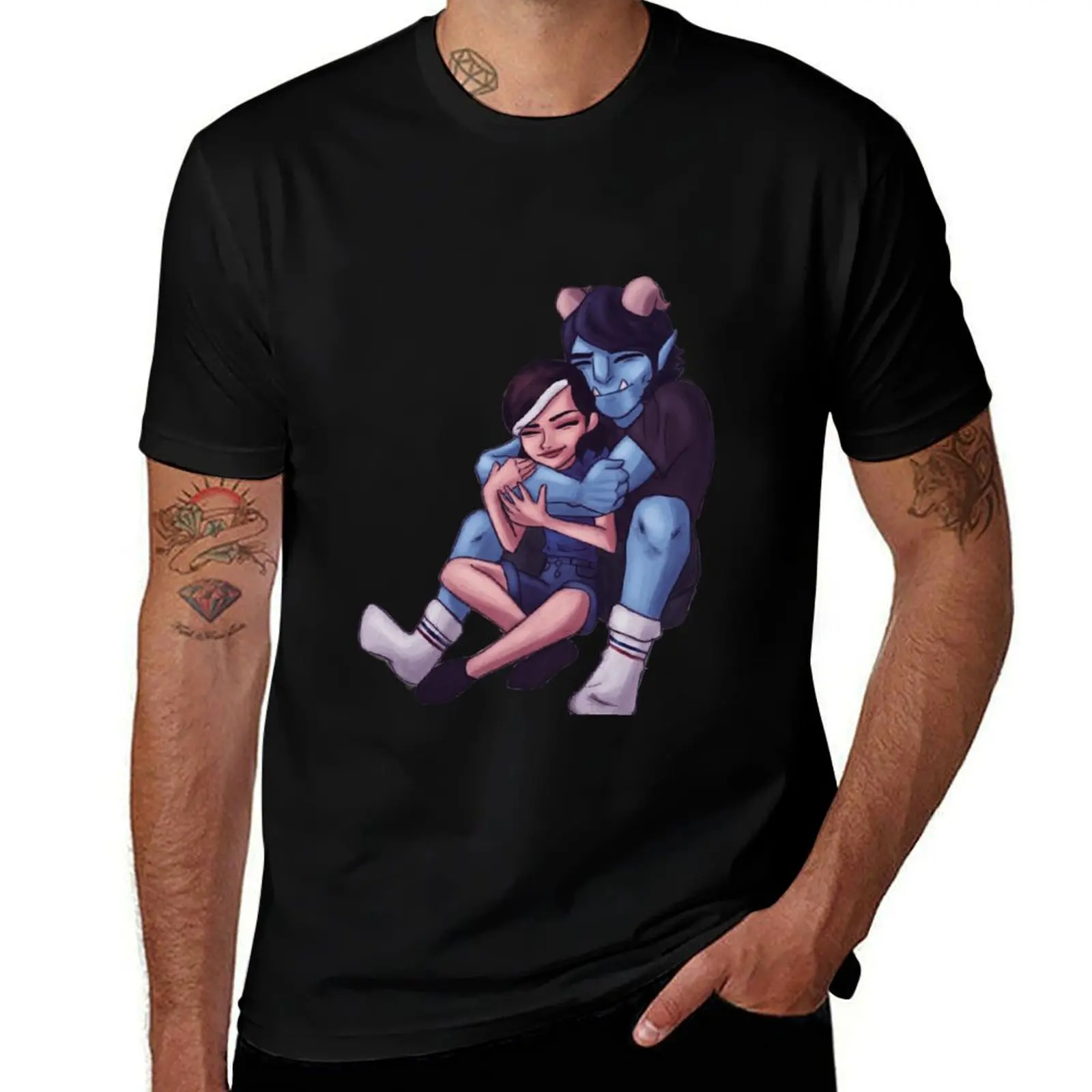Safe Jlaire T-Shirt Art Pattern Printed Casual Top
