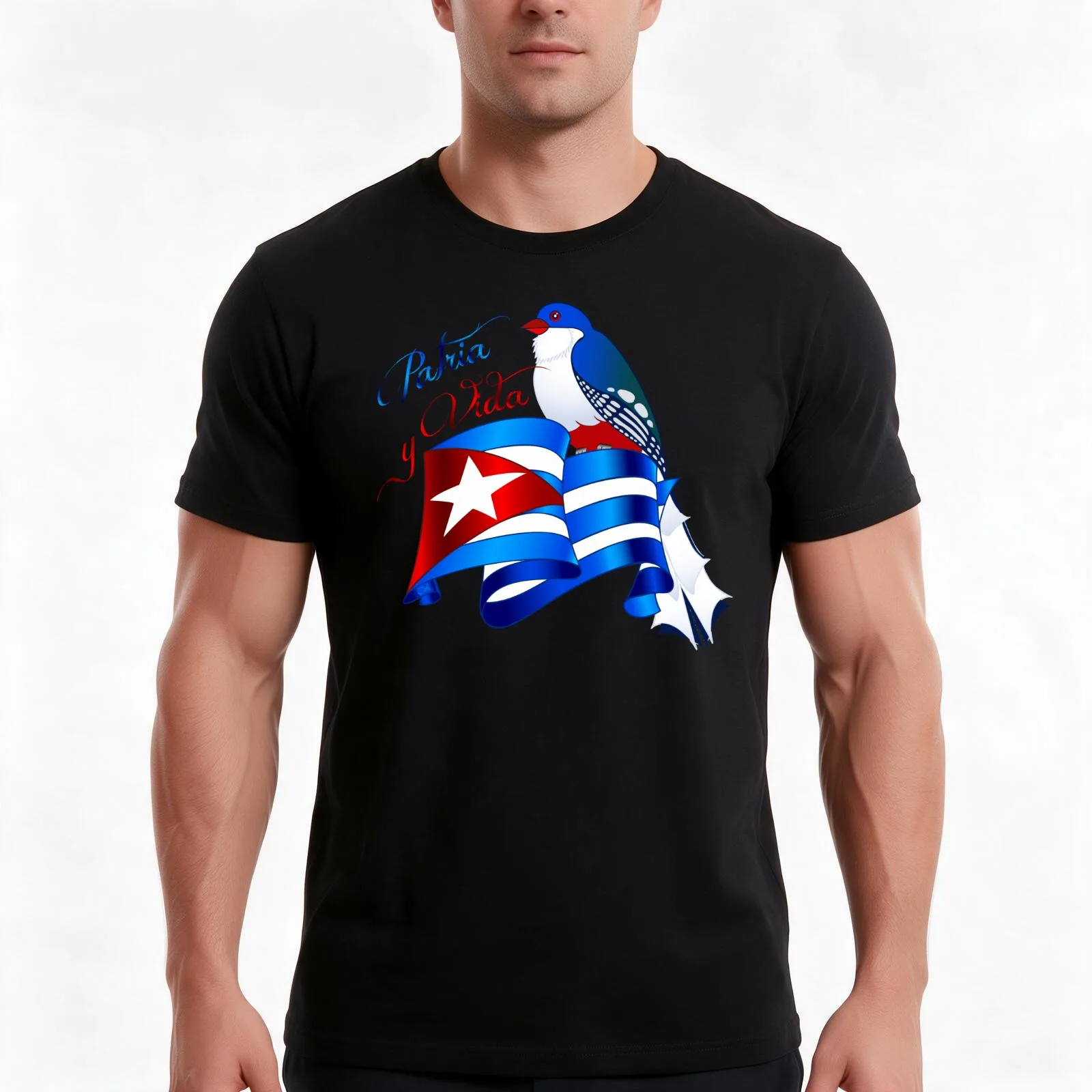 Cuba Patria y Vida T-Shirt, Summer Casual Cotton Tee, Oversized Streetwear Tops, Vintage Graphic Print, Loose Fit Short Sleeve