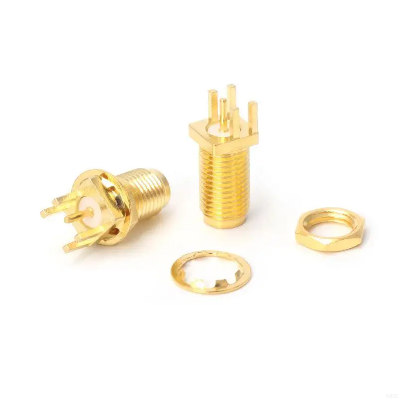 Y8AC 10pcs End para lanzamiento PCB Mount Mount SMA Recta RF Connector Adapte