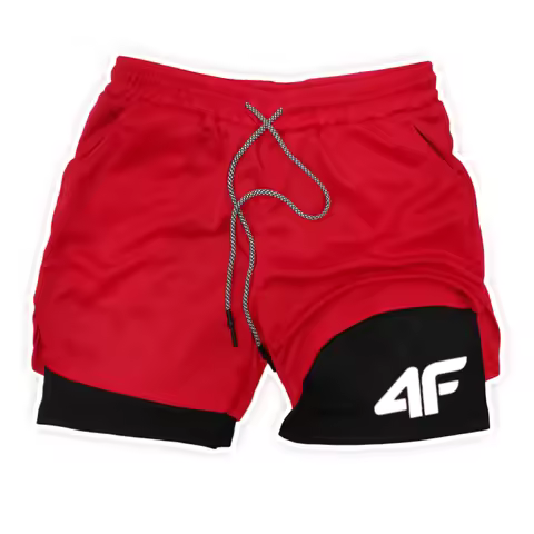 Men Running Shorts 2 In 1 Double-deck Sport Shorts Sportswear Gym Fitness Short Pants Training Jogging Bottom Men's Clothing