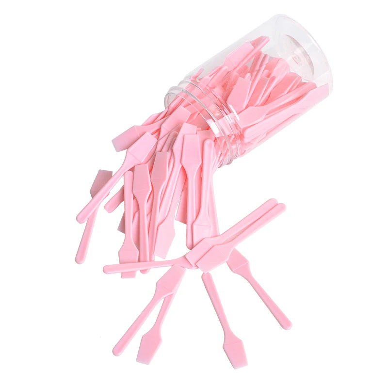 100 ชิ้นเครื่องสําอาง Spatulas Scoop ครีมหน้ากากโคลนผสมช้อนพลาสติกความงาม DIY เครื่องมือแต่งหน้า Applicator