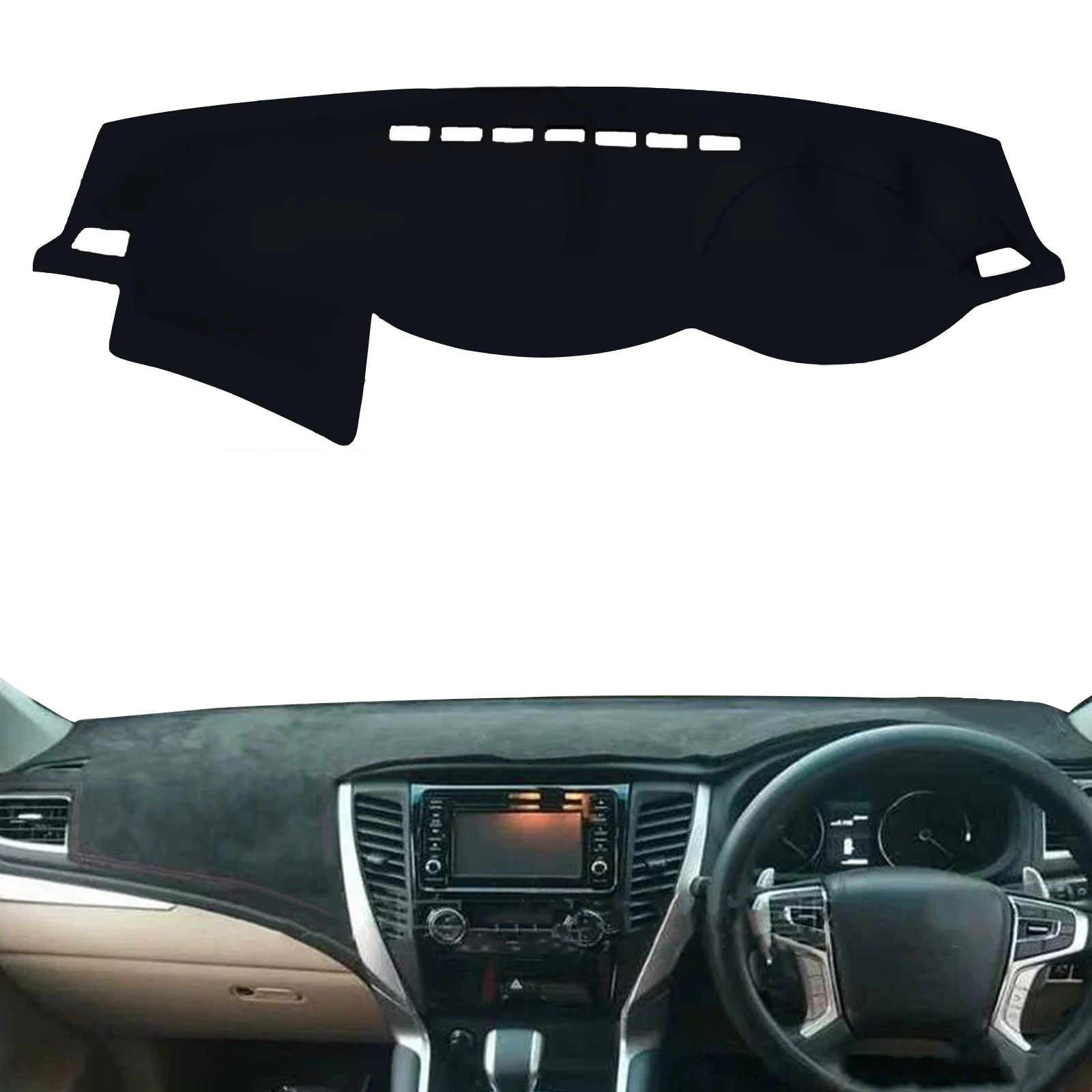 

for Mitsubishi Pajero Sport Montero Shogun 2022-2016 Car Dashboard Cover Sunshade Non‑Slip Protector Dash Mat Interior Decor Pad