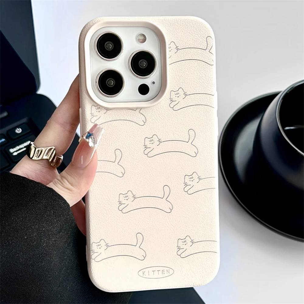 Luxury PU Leather Phone Cases for iPhone 16 Case iPhone 15 14 13 12 11 Pro Max 16 Plus 13 Mini 16pro Cute Bow Back Cover Fundas image 2