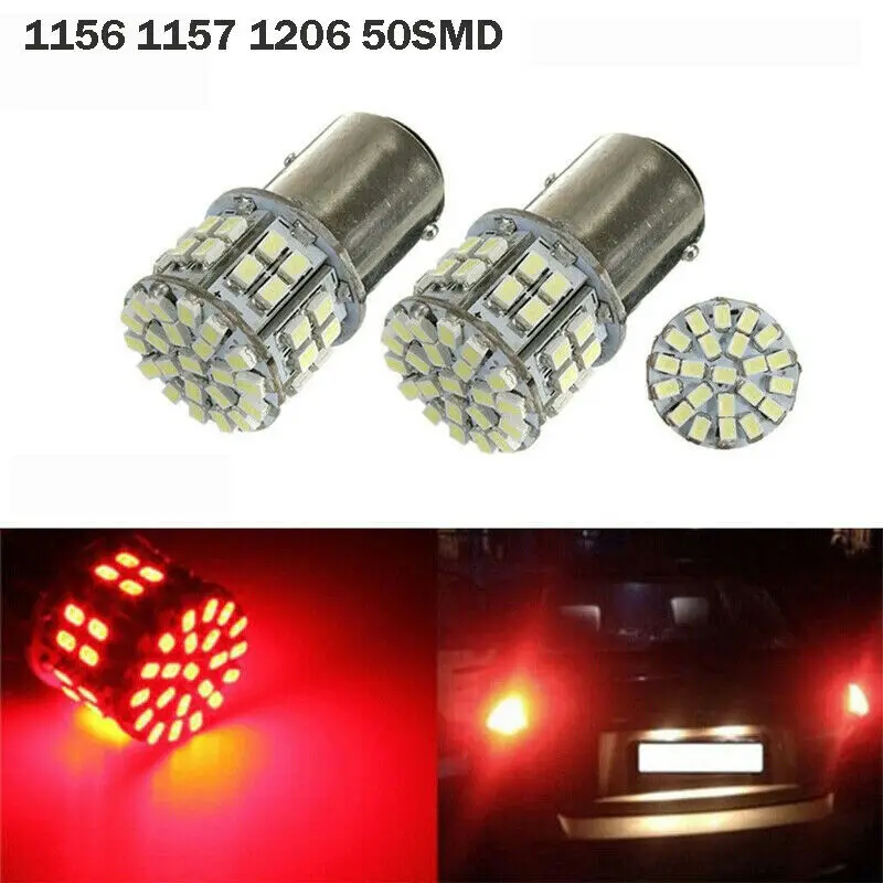 

4Pcs Turn Signal Light 12V 1157 BAY15D LEDRed White Number License Plate Lamp Rear Tail Stop Lamp Car Light Bulb Accessories