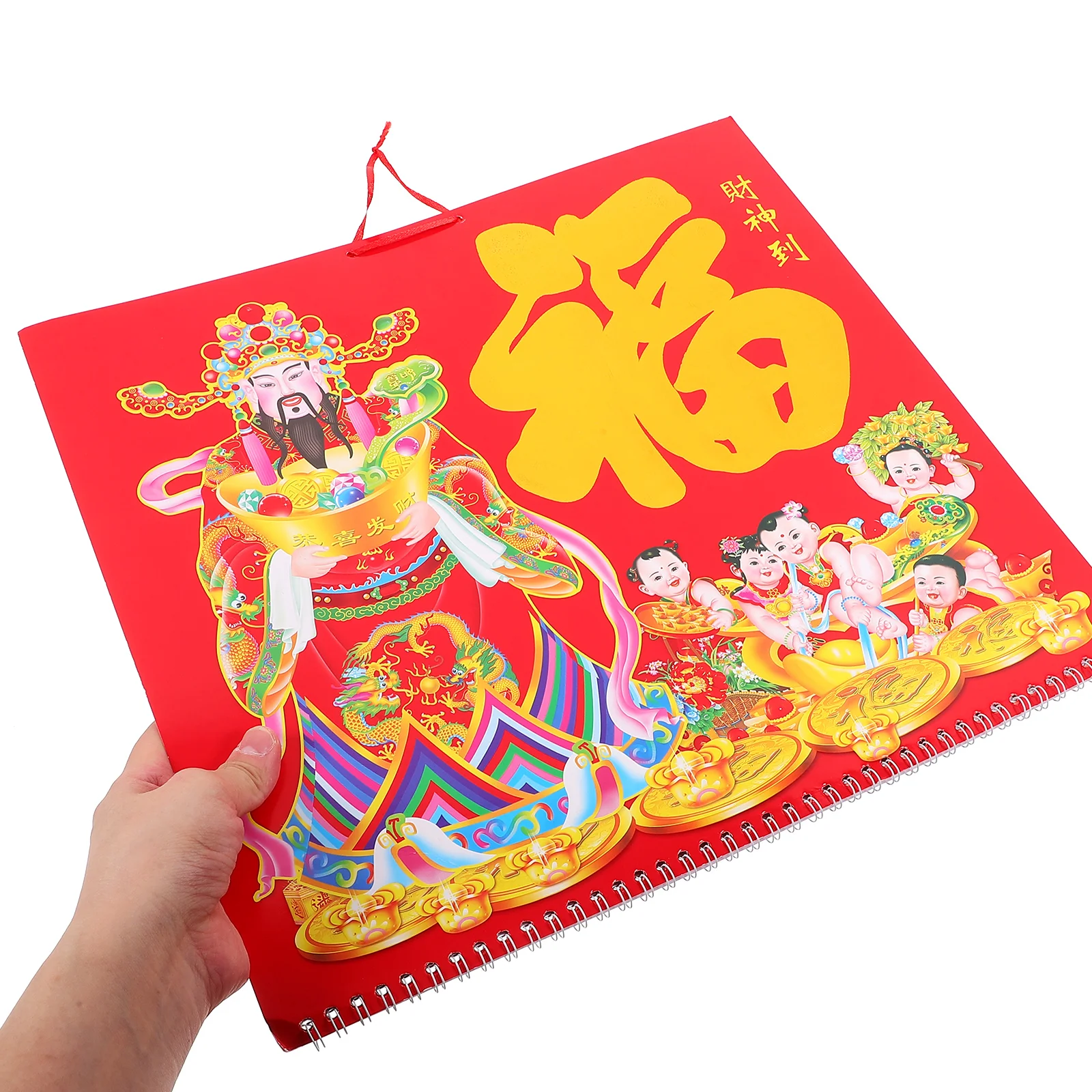 

Blessing Character Wall Calendar Premium Printing Lunar Date Clear Detailed Household Hanging Home Office Reliable Chinese New