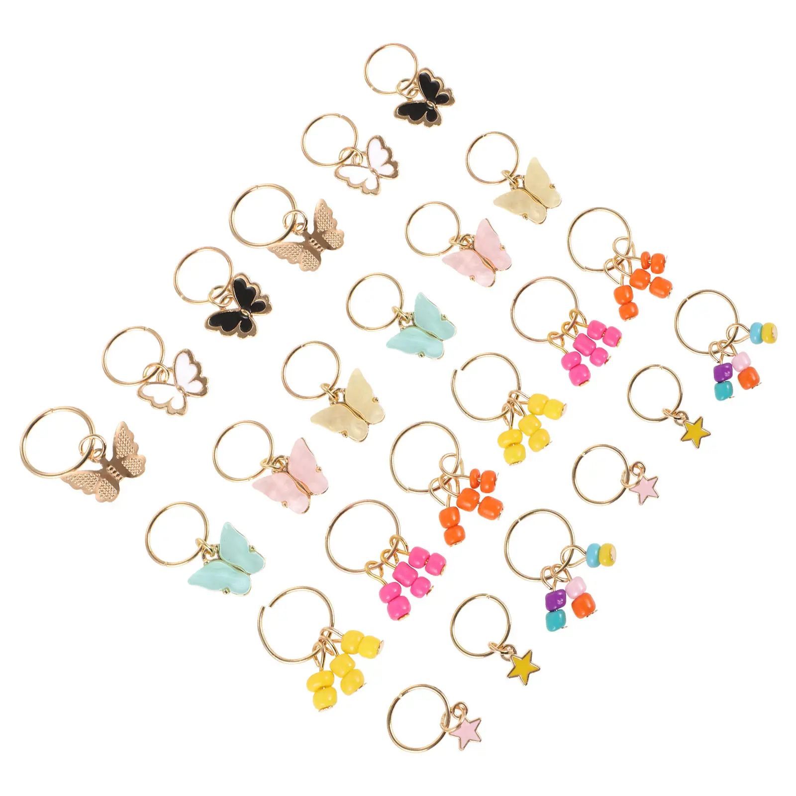 

24Pcs Hair Pendant Accessories Braid Jewelry Unique Dreadlock Charms Stylish Hair Braiding Decorations for Women