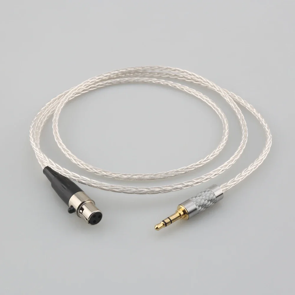 HiFi 8 Core Audio headphone attached cables 3.5mm stereo plug to mini XLR for AK G Q701, K240S ,K271 ,K702 ,K141 ,K171, K712