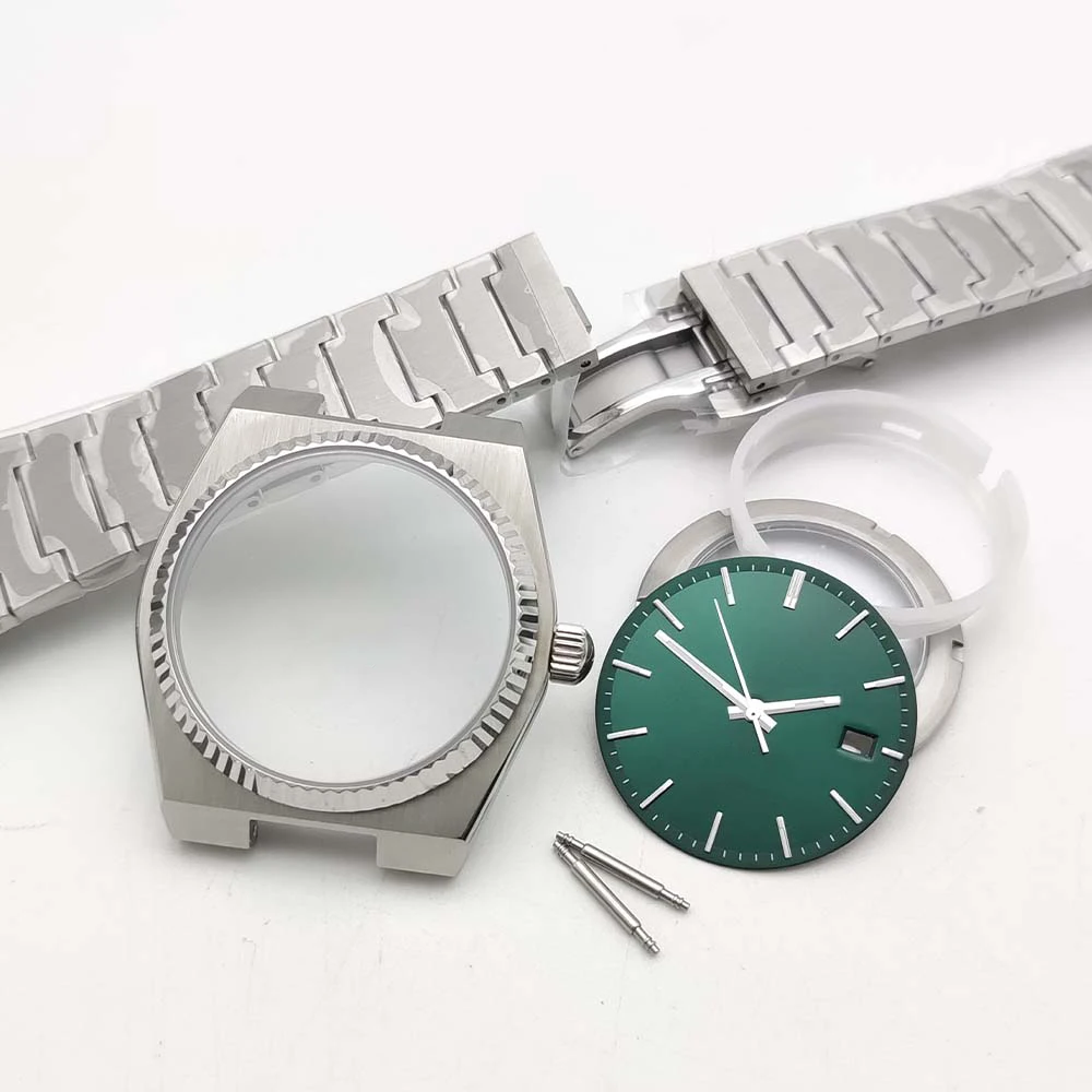 حافظة جديدة عالية الجودة 40 مللي متر مجموعة حزام معدلة أوتوماتيكية 316L من الفولاذ المقاوم للصدأ لحركة NH35/NH36 Mod