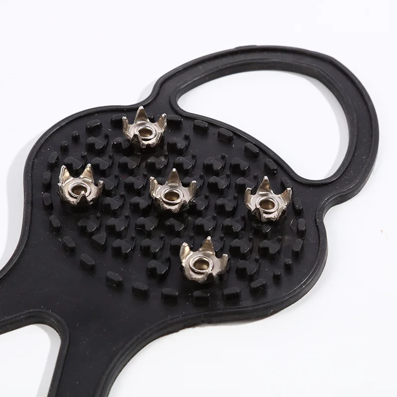 5 Teeth Ice Gripper For Shoes Women Men Crampons Ice Gripper Spike Grips Cleats For Snow Studs Non-Slip Climbing Hiking Covers
