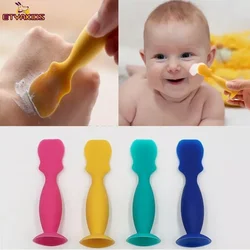 Coton-tige en silicone pour bébé, applicateur de crème pour couche infantile, flexible, garde les mains, ongles propres, spatule réutilisable, ventouse