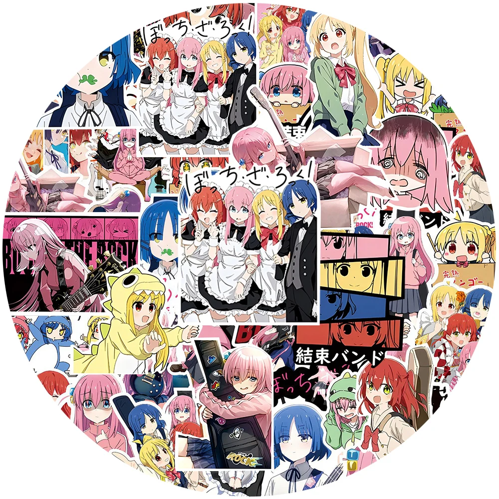 10/30/75 Stück BOCCHI THE ROCK! Anime-Aufkleber Niedliche Cartoon Gotoh Hitori Sticker DIY Gitarren-Handy-Gepäck-Notizbuch-Graffiti-Aufkleber