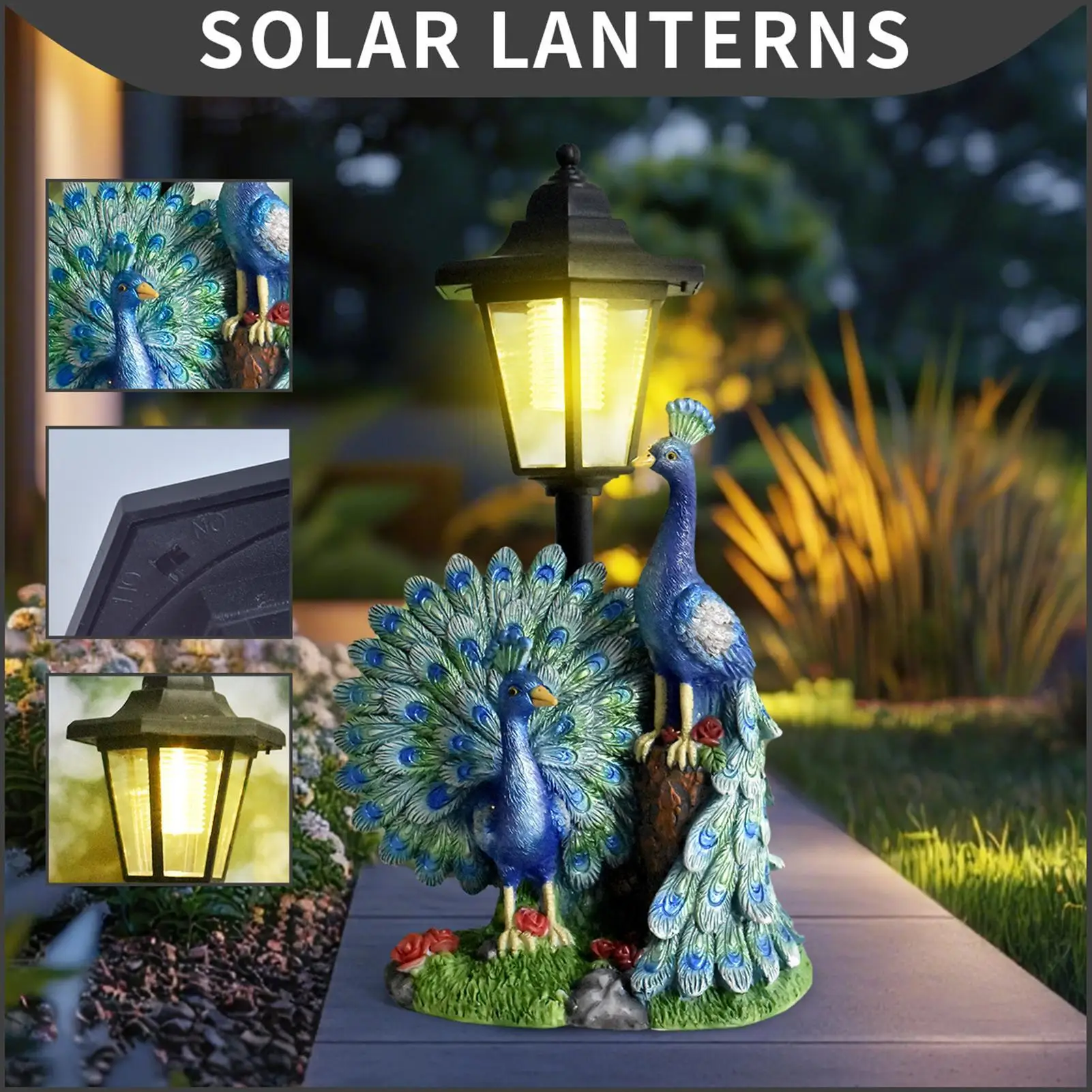 

Солнечная садовая скульптура-фонарь в виде птицы из смолы для двора, сада, газона, парка, дорожек, патио, балкона, улицы, весеннего декора