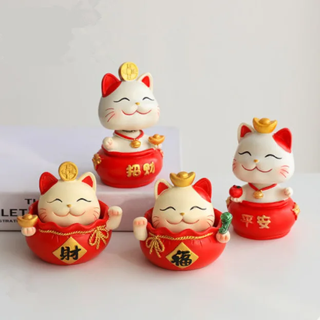 

Zhaocai Cat Decoration Office Home Furnishings Store Opening Creative Resin Craft Gifts