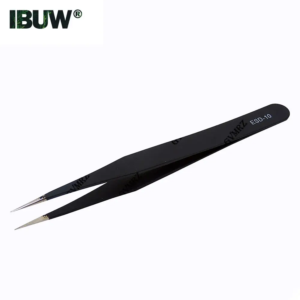 6PCS Tweezers Set ESD-10 ESD-11 ESD-12 ESD-13 ESD-14 ESD-15 Anti-static for Electronics Repair Precision Assembly & DIY Projects