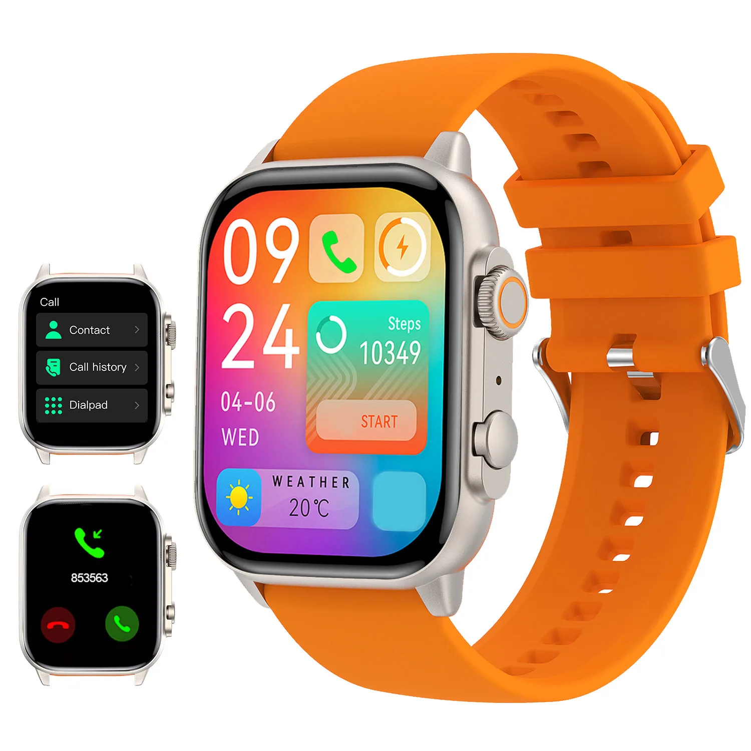 

New Smart Watch, Unisex Fashion Sports Watch with Stainless Steel Strap, Wireless Calling, Multi-Sport Mode, Music Control