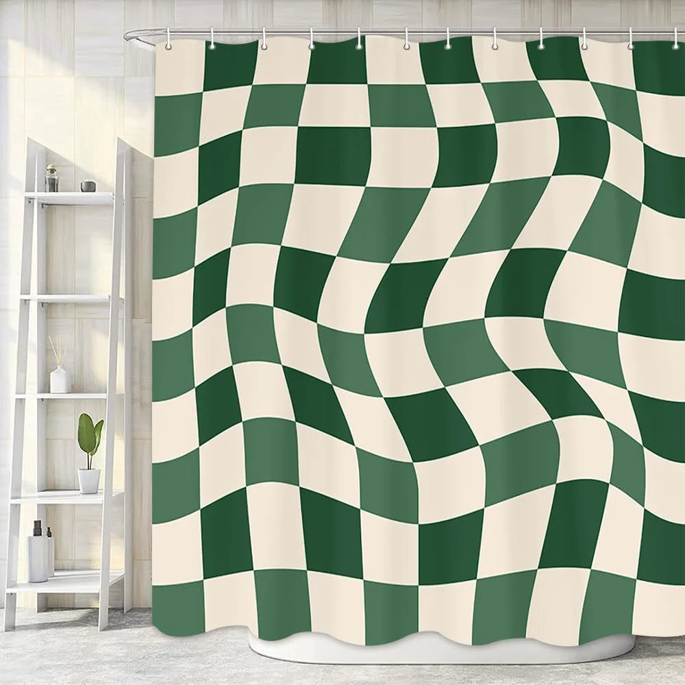 Simple Colorful Art lattice Lines Modern Fashion Pattern Shower Curtain Home Decoration Creative Personalized Shower Curtains