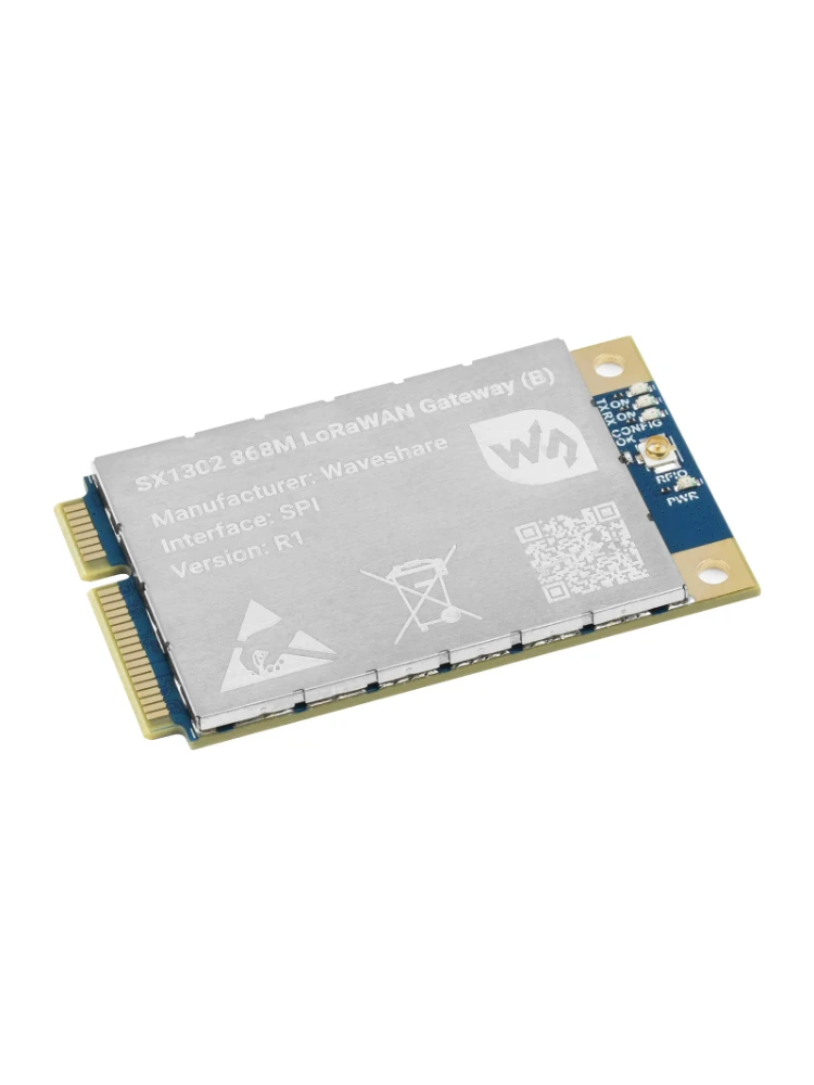 Waveshare SX1303 868M 915M LoRaWAN Gateway Module/CAT para Raspberry Pi, soquete Mini-PCIe padrão, transmissão de longo alcance