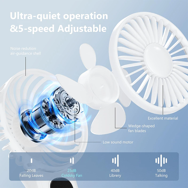 Mini Frost Fan Portable Air Conditioner AC Cooler Humidifier Personal Air Cooler With1/2/3 H Timing 7 Colors LED Light