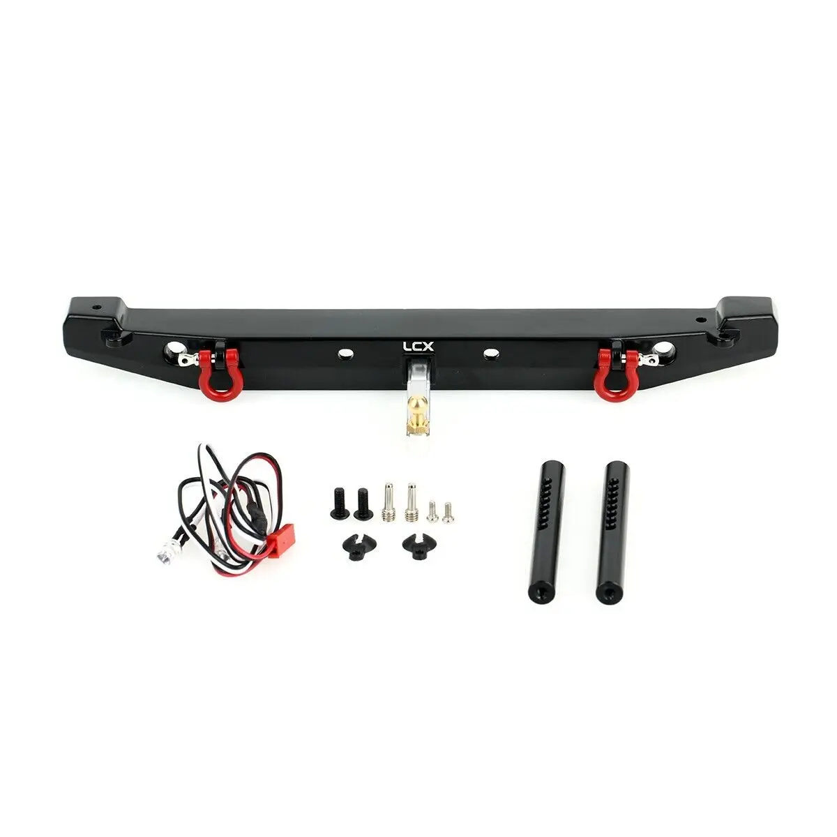 

LCX Racing 1/10 RC Crawler Aluminum Rear Bumper for Traxxas TRX4 Axial SCX10 II III PRO Gen8 Gen9 Upgrades Parts Accessories