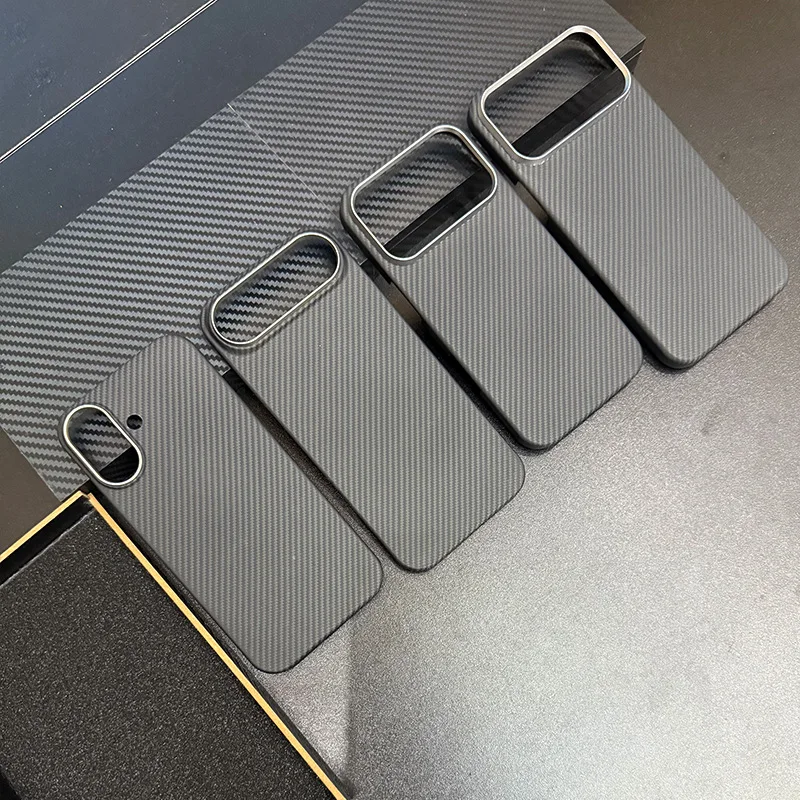 

Чехол из настоящего углеродного волокна для IPhone 17 Pro Max для защиты магнитных линз, чехол из арамидного волокна для IPhone 17Pro 17Air 17 Carbon