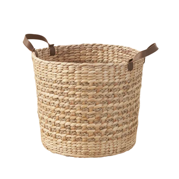 

Natural Brown Woven Round Storage Basket 16' Multi-Purpose