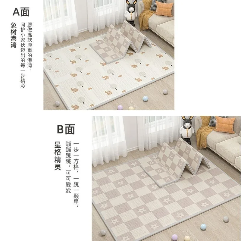 Baby Play Mat Foldable Thick Foam Crawling Mat Non Toxic Floor Rug for Infant Toddler Portable Activity Area Waterproof