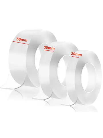 20/30/50mm Width Nano Tape 1-10m Extra Strong Double-sided Adhesive Tape Removable Waterproof Mounting Tape for Walls Poster