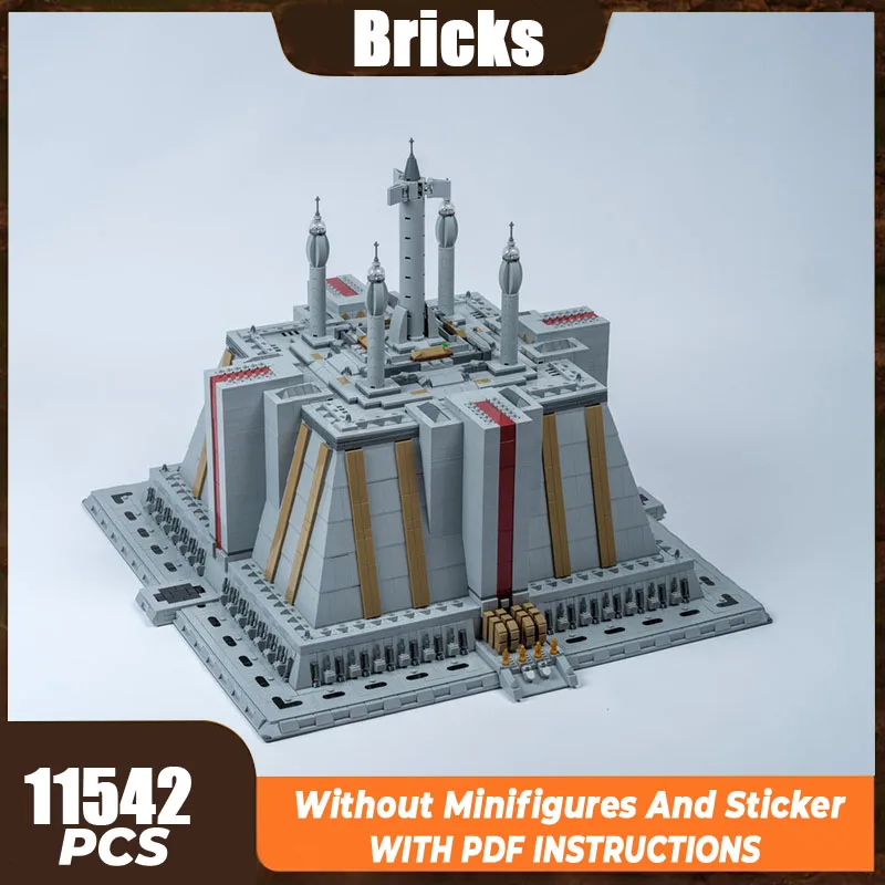 Moc Building Bricks Classic Fortress Model The Temple of CoruscantTechnology Modular Block  Toys For  DIY Sets Assembly