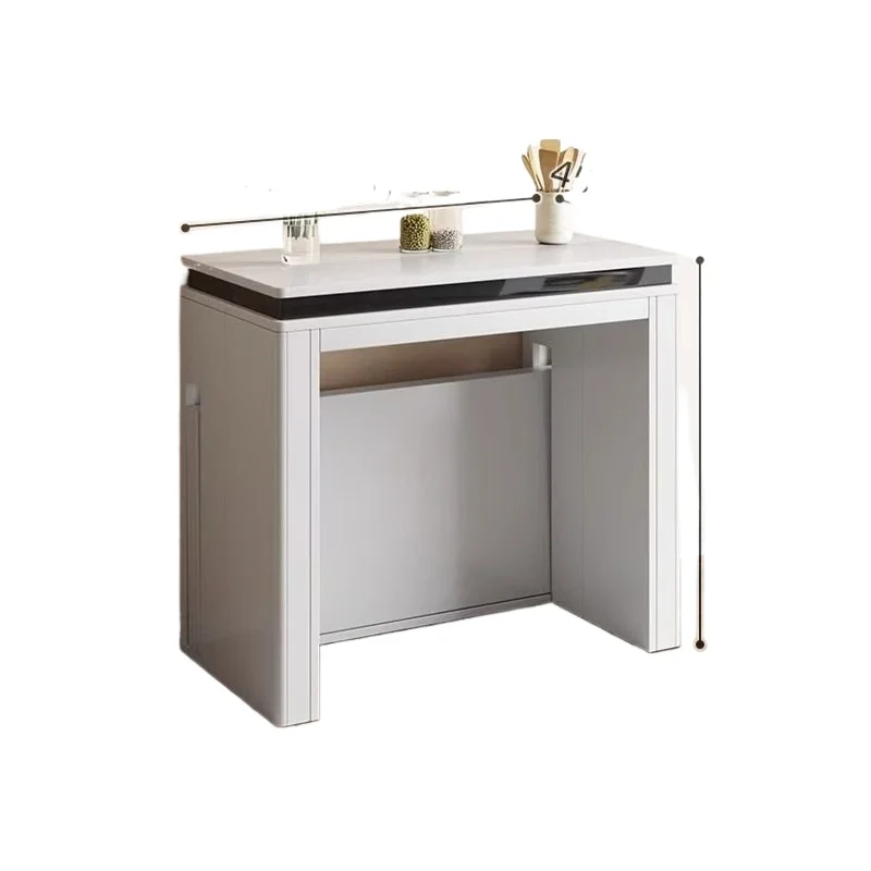 Nordic folding retractable dining table, multi-functional household small apartment invisible single dining table