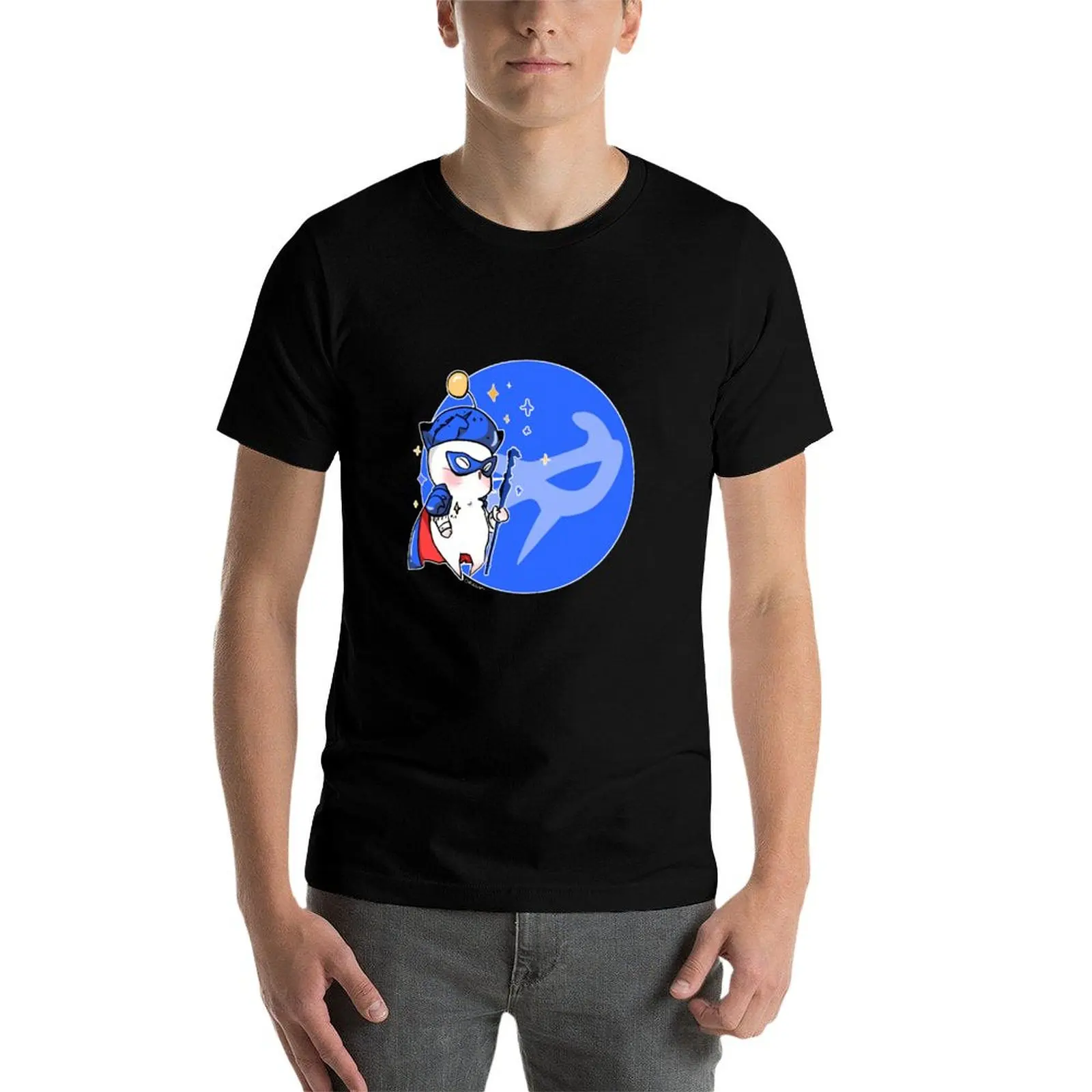 BLUEMAGE MOOGLE FFXIV T-Shirt Plus Size Simple Casual Top T-Shirt view 4