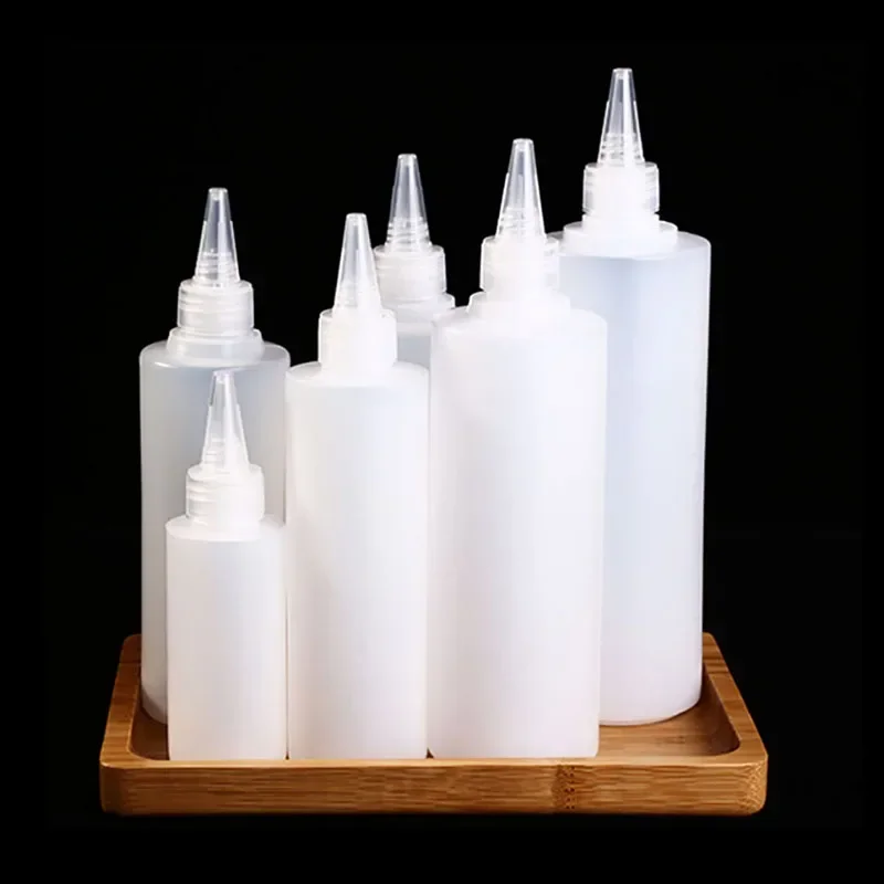 500 مللي زجاجة ضغط قابلة لإعادة الملء مانعة للتسرب زجاجة توابل العسل الصباغ ليس من السهل تشويه زجاجة قطارة مع قمع غطاء غبار