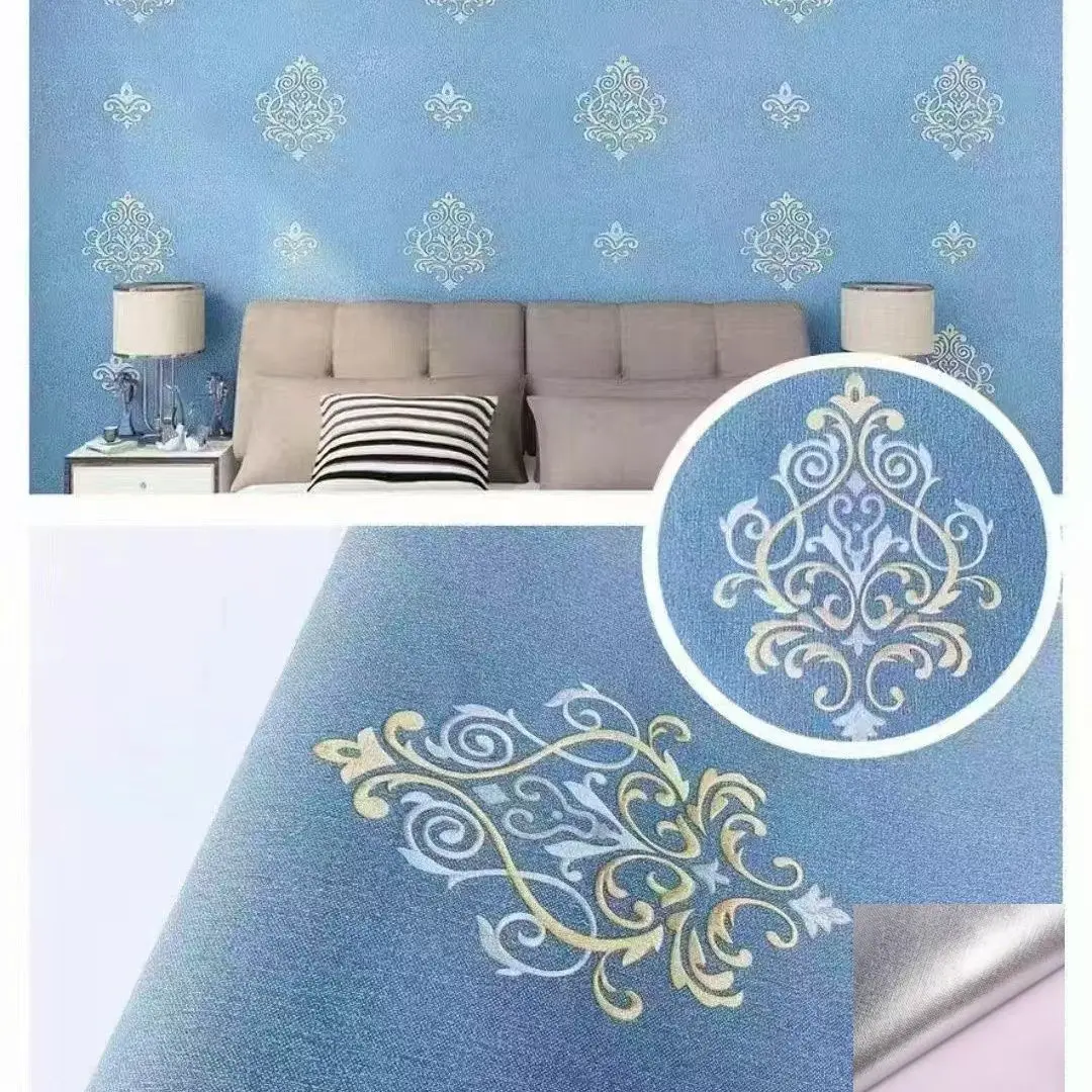 2 Rolls New Tear Resistant Wallpaper, Self Adhesive Thick Odorless Waterproof for Bedroom, Living Room Background Decor